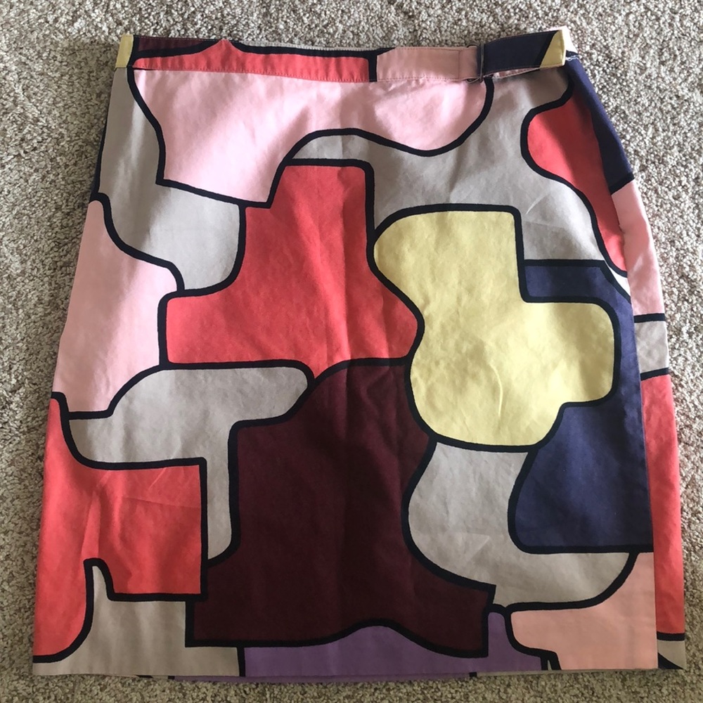 Club Monaco Puzzle Print Skirt